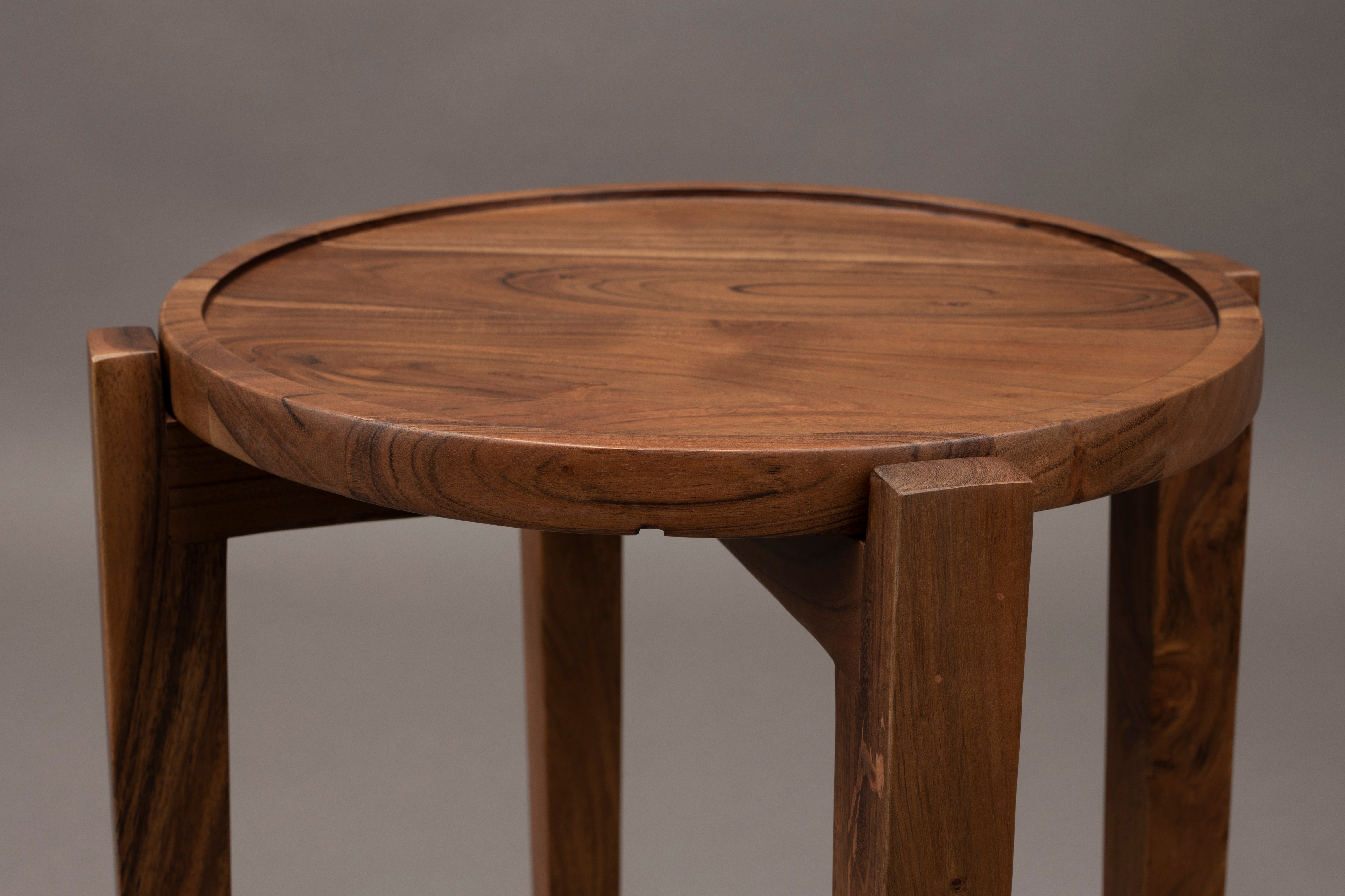 Dutchbone Shane Brown Acacia Wood Side Table